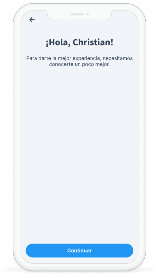 Formulario de perfil de salud en la app dabetai con tipo de diabetes y biomarcadores
